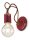 Wandleuchte Metall H: 18 cm Bordeaux Shabby Antik E27