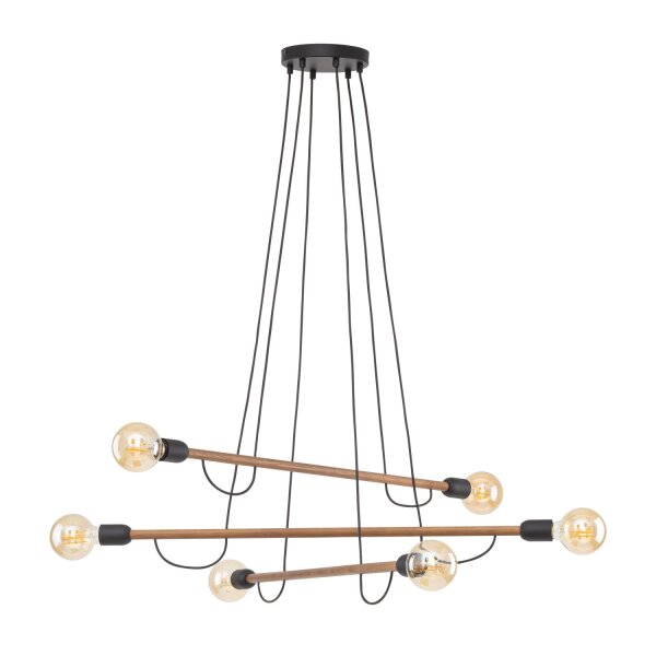 Hängelampe verstellbar L: 93 cm H: max. 160 cm für 6x E27