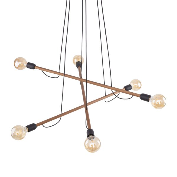 Hängelampe verstellbar L: 93 cm H: max. 160 cm für 6x E27