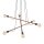 Hängelampe verstellbar L: 93 cm H: max. 160 cm für 6x E27