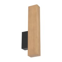 LED Wandlampe Holz Metall indirektes Licht 3000 K H: 31 cm