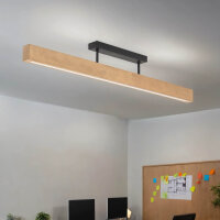 LED Deckenlampe Holz Metall 96 cm lang H: 16,5 cm 3000 K