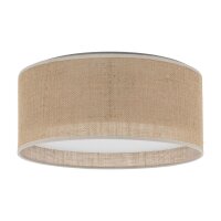 Boho Deckenlampe rund Ø 45 cm H: 13 cm flach Jute...