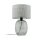 Tischlampe Grau Rauchglas Stoff E27 H: 48 cm Ø 30 cm