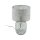 Tischlampe Grau Rauchglas Stoff E27 H: 48 cm Ø 30 cm