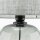 Tischlampe Grau Rauchglas Stoff E27 H: 48 cm Ø 30 cm