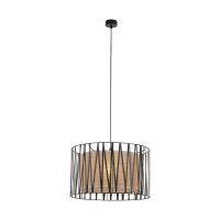 Hängeleuchte rund Ø 50 cm 3x E27 Schwarz...