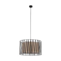 Hängeleuchte rund Ø 50 cm 3x E27 Schwarz...