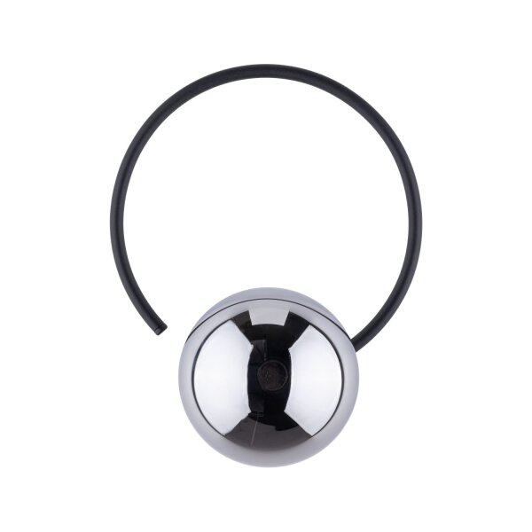 Wandlampe Metall Rauchglas G9 Schwarz Graphit Kugel Schirm