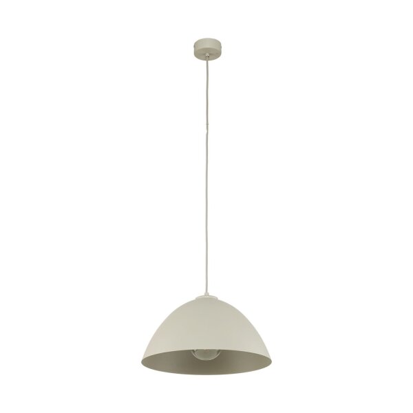 Pendelleuchte Metall Beige Ø 34 cm rund Höhe verstellbar E27