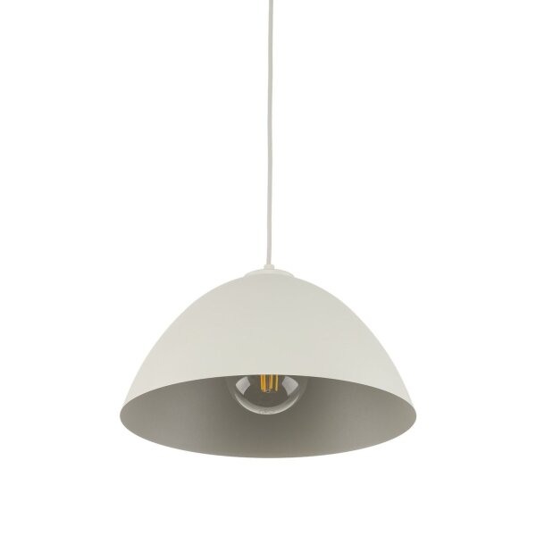Pendelleuchte Metall Beige Ø 34 cm rund Höhe verstellbar E27