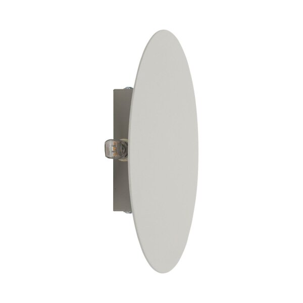 Wandlampe rund Ø 20 cm klein Metall Beige 2x G9 indirekt