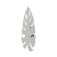 Wandlampe Metall Beige H: 40c m Monstera Blatt 3x G9
