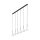 Pendelleuchte B: 122 cm Glas Metall Schwarz Weiß 6x G9