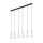 Pendelleuchte B: 122 cm Glas Metall Schwarz Weiß 6x G9