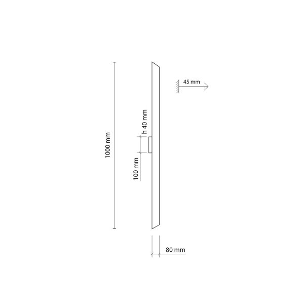 LED Wandleuchte Braun 100 cm lang indirektes 3000 K Metall