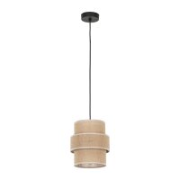 Hängeleuchte Jute Metall Ø 20 cm E27 Boho...