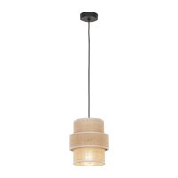 Hängeleuchte Jute Metall Ø 20 cm E27 Boho...