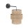 Wandlampe mit Schalter H: 33 cm Jute Metall E27 Modern