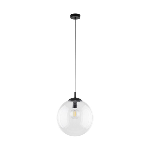 Hängelampe Glas rund Ø 35 cm H: max. 175 cm E27 Kugel Schirm