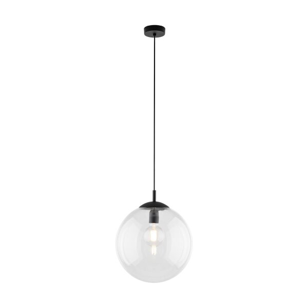 Hängelampe Glas rund Ø 35 cm H: max. 175 cm E27 Kugel Schirm