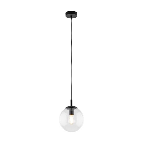 Hängeleuchte Glas Metall Ø 30 cm rund E27 Kugel H: max. 1,7 m