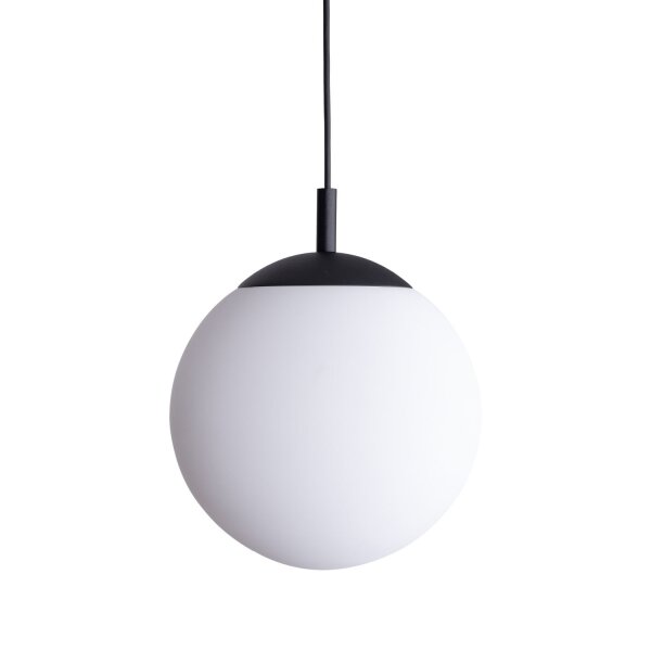Hängelampe Glas Metall E27 Ø 30 cm rund Kugelschirm