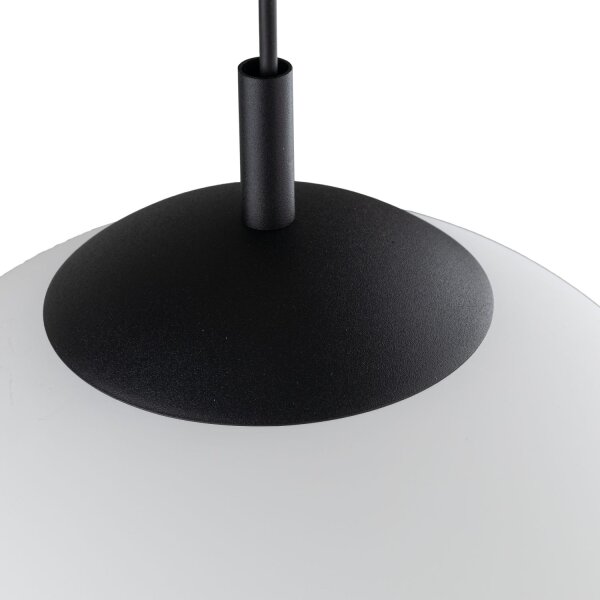 Hängelampe Glas Metall E27 Ø 30 cm rund Kugelschirm