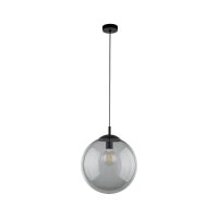 Hängelampe Rauchglas Metall E27 Ø 35 cm rund...