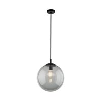Hängelampe Rauchglas Metall E27 Ø 35 cm rund...