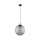 Hängelampe Rauchglas Metall E27 Ø 35 cm rund Kugelschirm