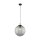 Hängelampe Rauchglas Metall E27 Ø 35 cm rund Kugelschirm