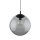 Hängelampe Rauchglas Metall E27 Ø 35 cm rund Kugelschirm