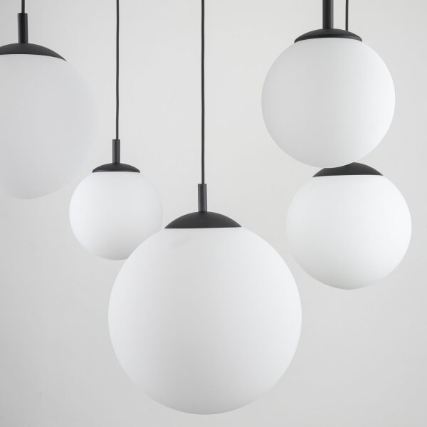 Pendelleuchte verstellbar B: max. 4 m Glas Metall 5x E27
