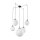 Pendelleuchte verstellbar B: max. 4 m Glas Metall 5x E27