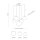 Pendelleuchte verstellbar B: max. 4 m Glas Metall 5x E27
