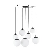 Pendelleuchte Glas Metall B: 400 cm verstellbar 7x E27 XXL