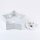 Deckenlampe Kinderzimmer Stern L: 45 cm Stoff Weiß Grau 2x E27
