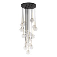 Hängelampe Glas Metall Ø 52 cm H: max. 145 cm...