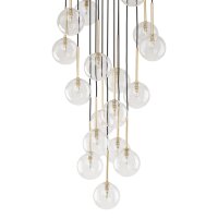 Hängelampe Glas Metall Ø 52 cm H: max. 145 cm...