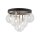 Deckenlampe Glas Metall Ø 35 cm klein Schwarz Gold 5x G9