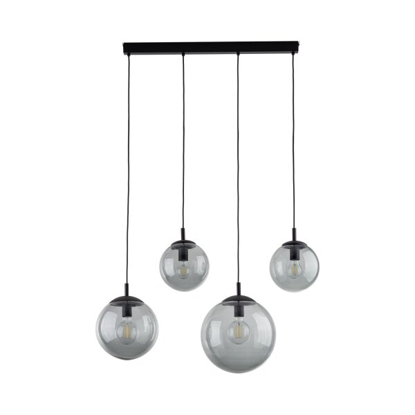 Hängelampe Rauchglas Metall L: 87 cm H: 140 cm 4x E27