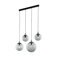 Hängelampe Rauchglas Metall L: 87 cm H: 140 cm 4x E27