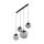 Hängelampe Rauchglas Metall L: 87 cm H: 140 cm 4x E27