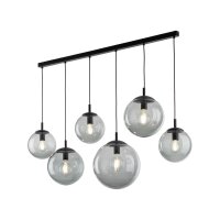 Hängeleuchte Rauchglas Metall 130 cm lang H: max....