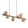 Pendelleuchte Metall Rauchglas L: 90 cm H: max. 153 cm 7x G9