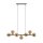 Pendelleuchte Metall Rauchglas L: 90 cm H: max. 153 cm 7x G9