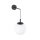 Wandlampe Kugelschirm Glas Metall H: 45 cm B: 18 cm E27