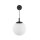 Wandlampe Kugelschirm Glas Metall H: 45 cm B: 18 cm E27