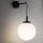Wandlampe Kugelschirm Glas Metall H: 45 cm B: 18 cm E27
